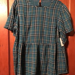 Plus Size baby doll short sleeved shirt